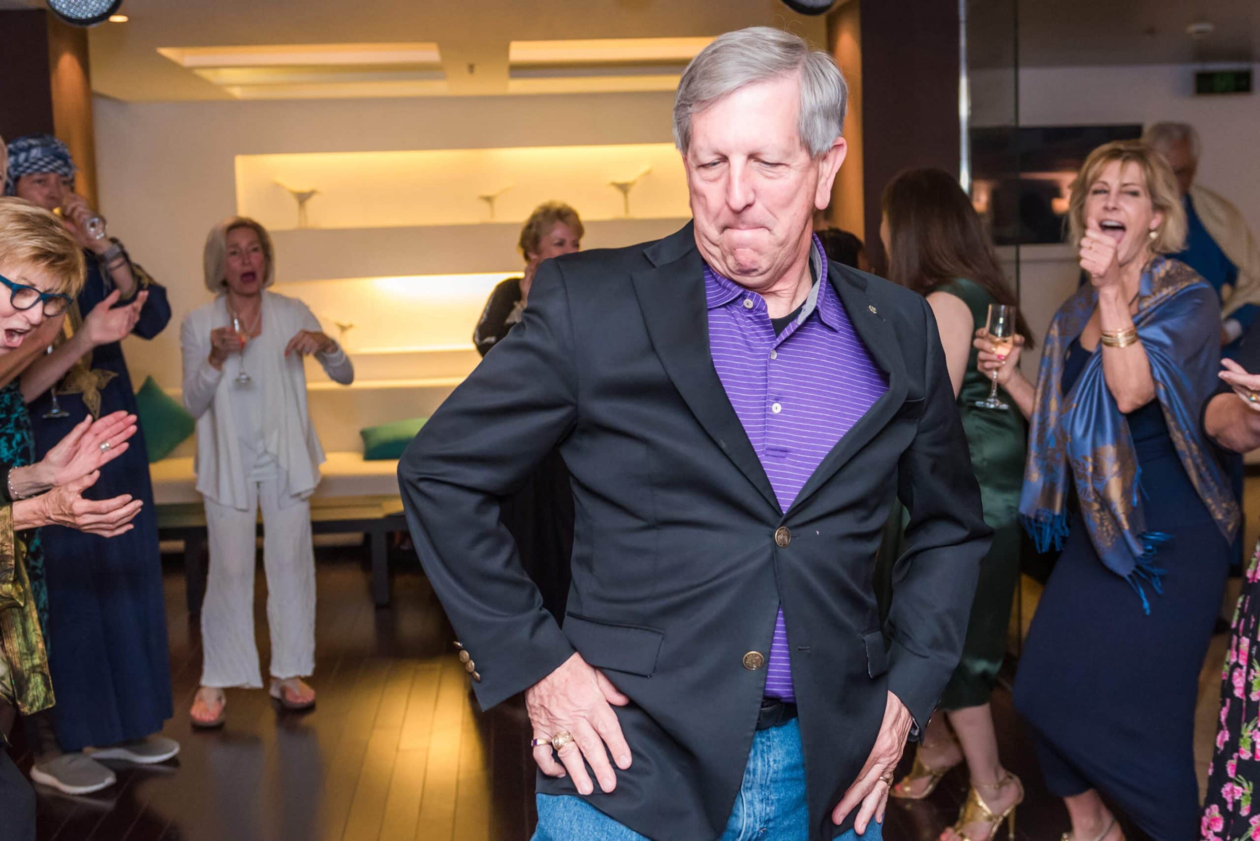 Man dancing at party