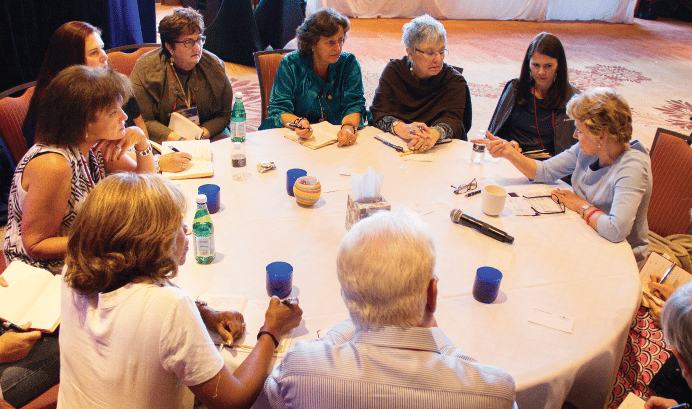 Mary at round table pix